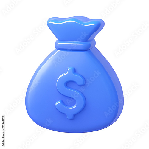 A simple finance element with isolated white background