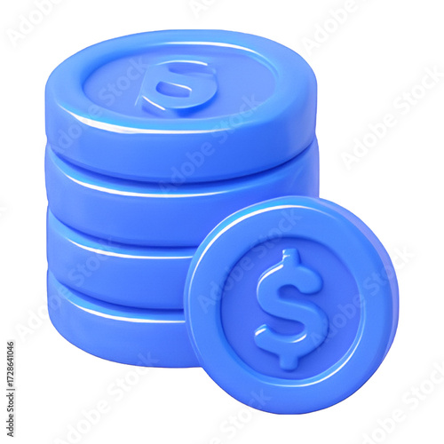 A simple finance element with isolated white background