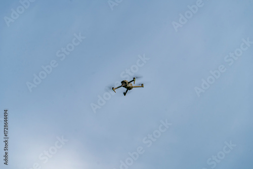 Drone flying in the air