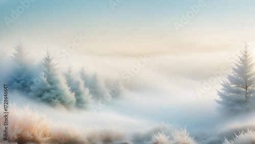 winter landscape in the mountains