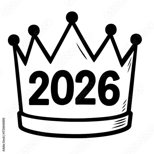A Regal Crown with the Year 2026  A Symbolic Celebration of the New Year