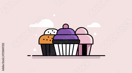 Colorful cupcakes