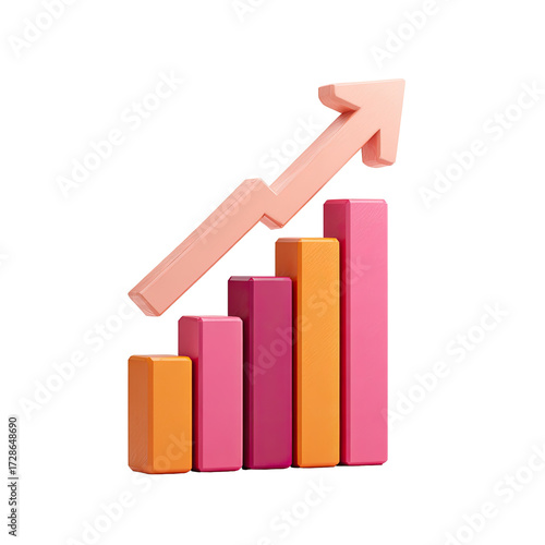 3D graphic of a rising bar graph (1) Free Download 3D graphic of a rising bar graph (1) - GFXLoad