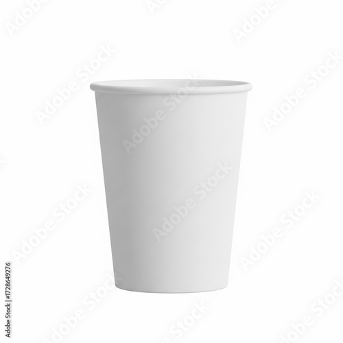Wallpaper Mural Single White Paper Cup Isolated on a Clean Background. Torontodigital.ca