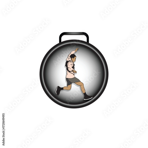ultra trail run logo vector image