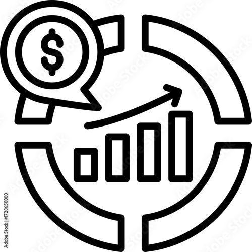 Market Penetration line icon