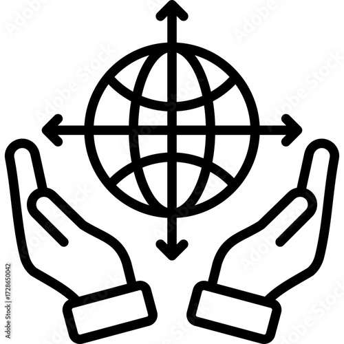 Global Expansion line icon