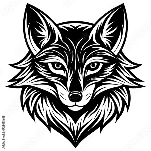 Majestic Fox Head Vector Sticker, Tattoo, T-shirt Design