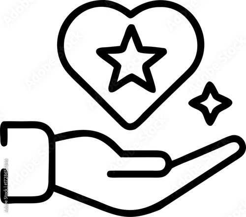 customer loyalty. signs vector outline icon on white or transparent background. branding or advertising or company outline icons. Printable sticker.