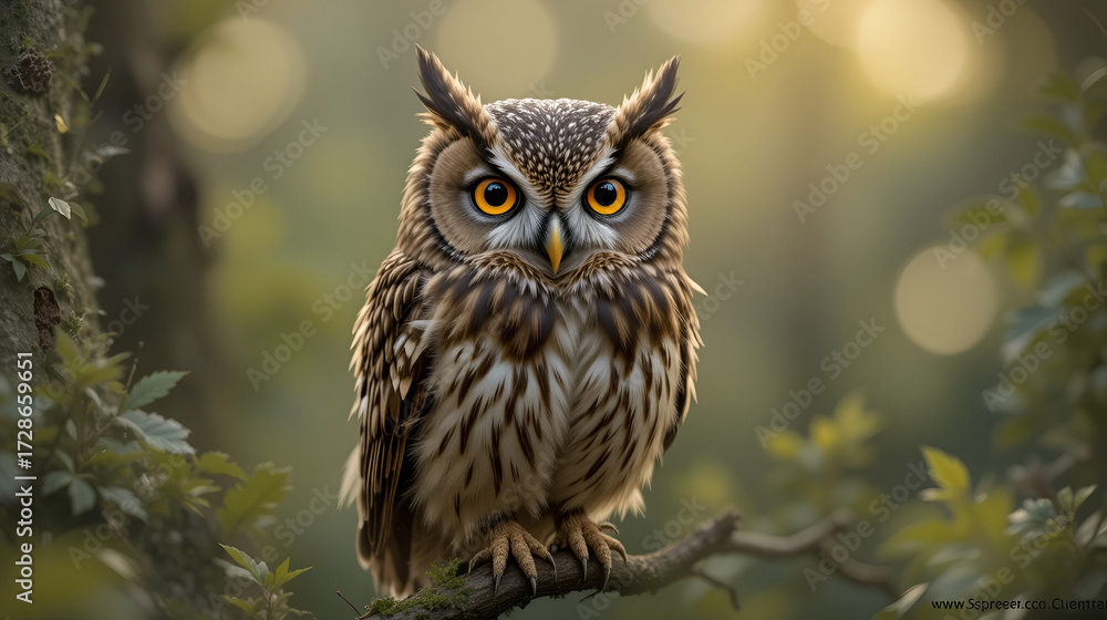 Fototapeta premium tawny owl bosuil strix aluco