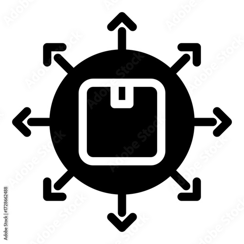 Product positioning icon vector for ui ux and business solid
