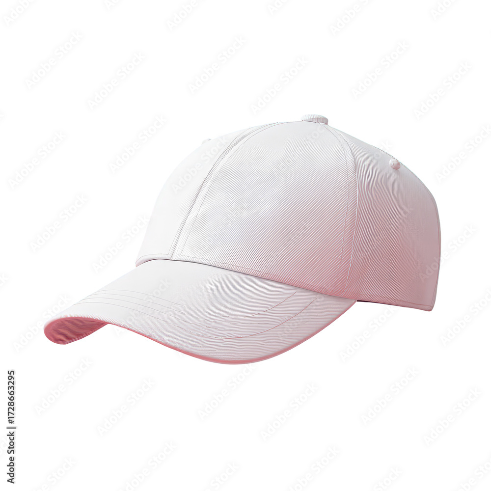 Fototapeta premium A plain white baseball cap