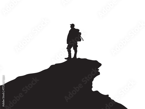 Outdoor Adventure Exploration Icon in Inspiring Silhouette Vector Illustration Art