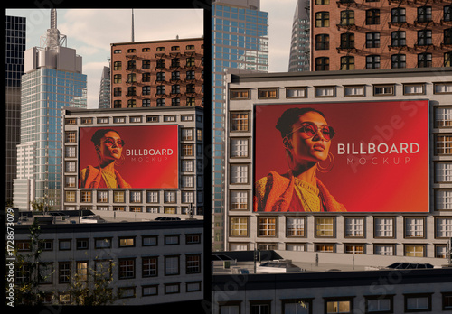 Urban Building Billboard Mockup