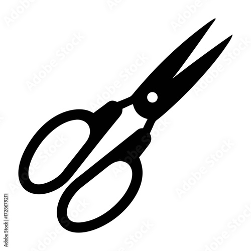 Scissors vector icon, cutting tool illustration, sharp blade design, craft and diy equipment, clip art tool