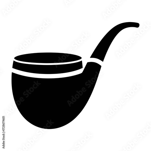 Classic tobacco pipe vector illustration for smoking enthusiasts and vintage design projects alike