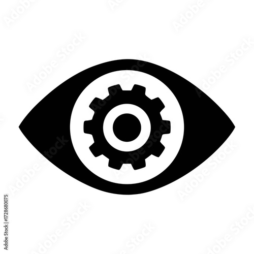 Eye vision settings configuration options icon vector illustration for graphic design needs