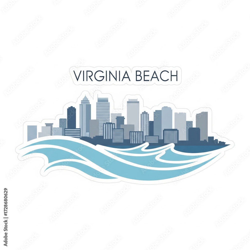 Obraz premium Virginia Beach Skyline Cityscape.