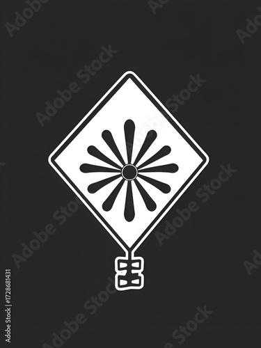rokakku kite color icon vector. rokakku kite sign. isolated symbol illustration