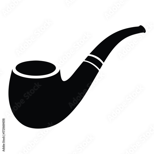 Classic smoking pipe vector illustration for tobacco enthusiasts and vintage lifestyle designs and art