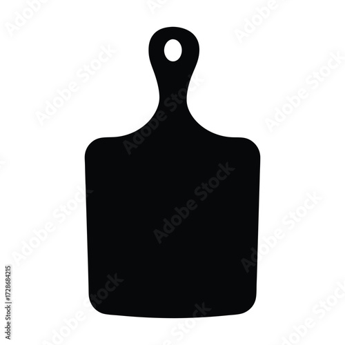 Black cutting board vector illustration for kitchenware and food preparation needs and design