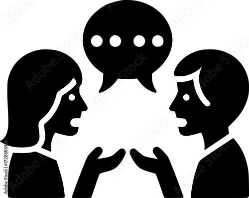 Icono de Conversación, Consulta, Comunicación