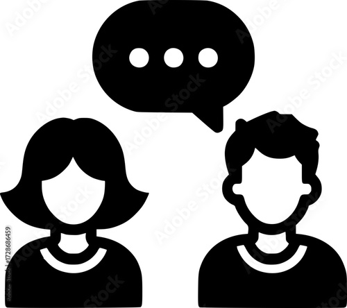 Icono de Conversación, Consulta, Comunicación