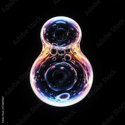 abstract close up oil water bubbles drops macro clear liquid black background