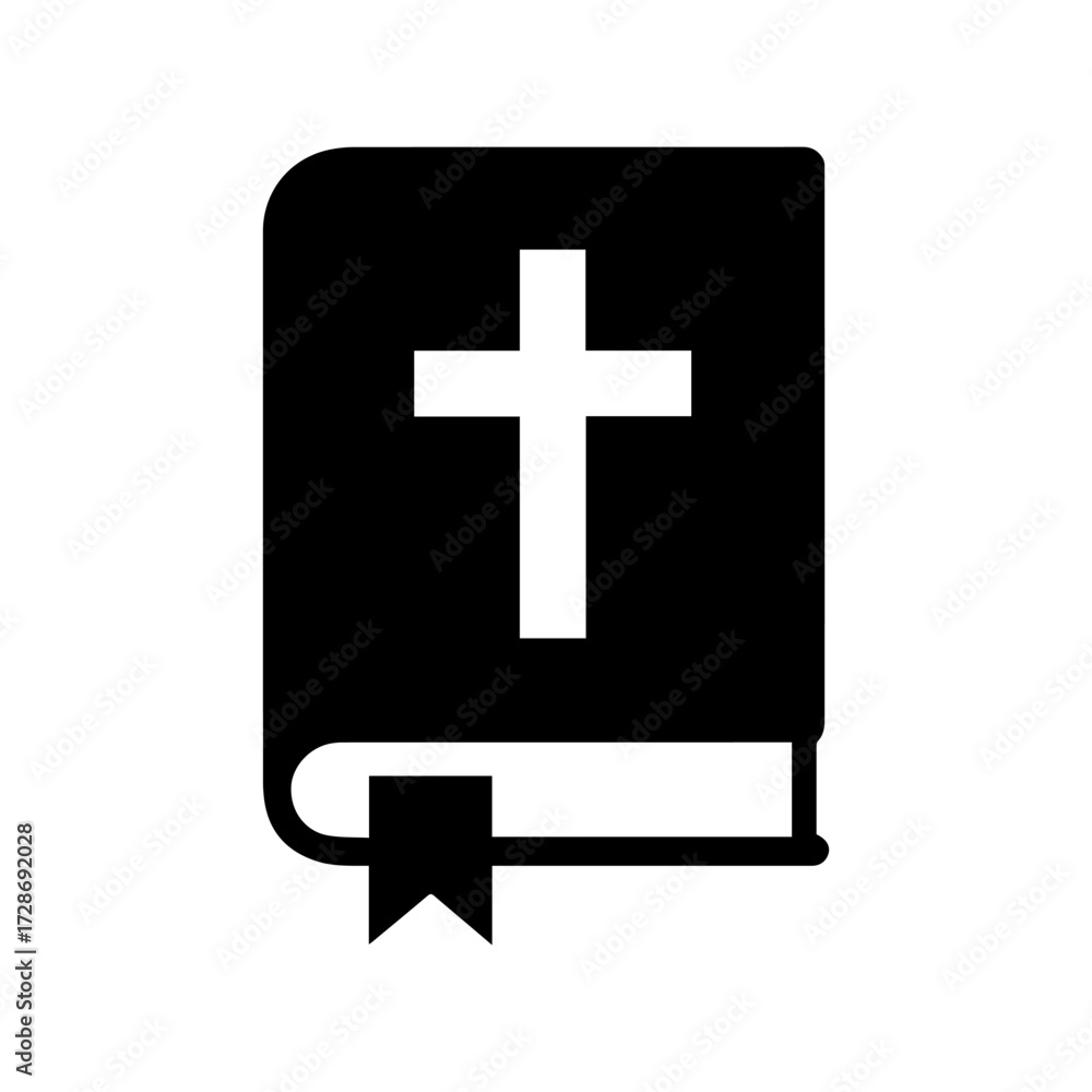 Fototapeta premium bible Icon isolated on white background Silhouette vector 