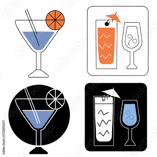 set of drinks