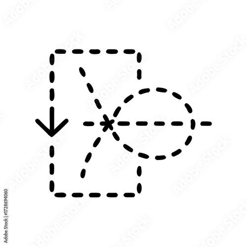Geometric diagram illustrating reflection and refraction concepts  