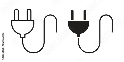 Foto Plug icon clipart and lineart vector symbols