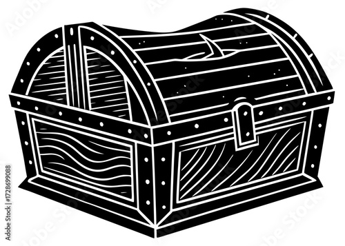 Nautical Chest Silhouette, Columbus Day Treasure SVG, PNG