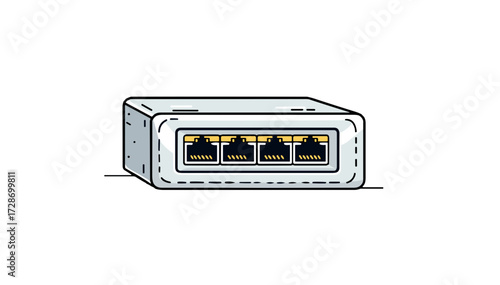 Vector illustration of a network switch