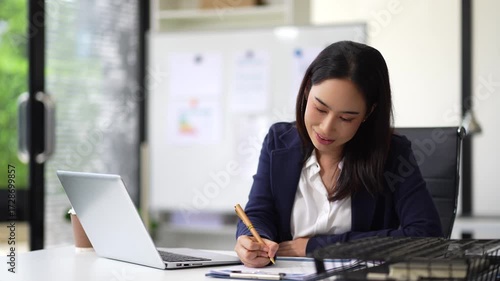 Project manager working and update tasks with milestones progress planning and professional investor working new start up project in the office.