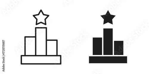 Obraz na plátne Leaderboard icon clipart and lineart vector symbols