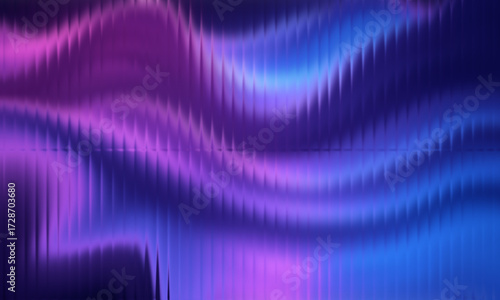 Glass ripple gradient background with purple, pink, and blue tones, vertical ridges and smooth distortion, abstract wave motion, futuristic blur texture, liquid marble flow, seamless modern design