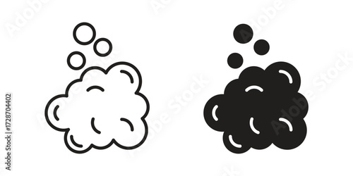 Foto Foam icon clipart and lineart vector symbols