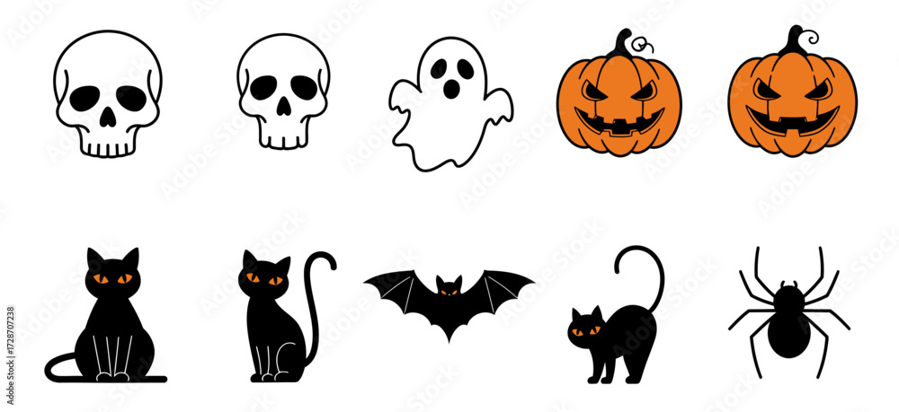 Fototapeta premium halloween vector icons