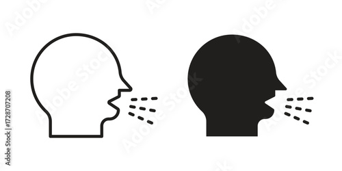 Konstfotografi Cough icon clipart and lineart vector symbols