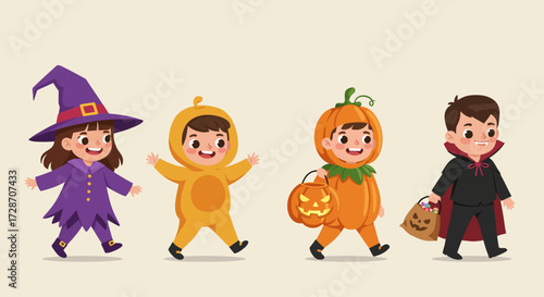 halloween witch and pumpkin trick or treat
