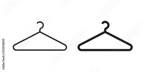 Bild auf Leinwand Clothes hanger icon clipart and lineart vector symbols