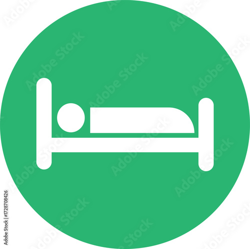 hotel sign on green background