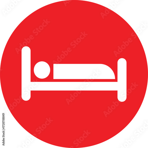 hotel sign on red background