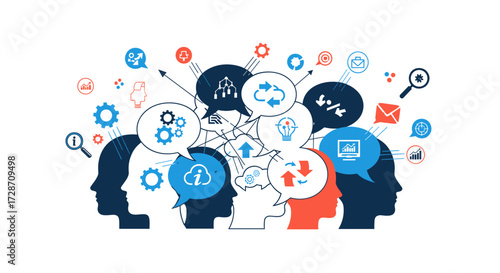Understanding complex ideas through collective intelligence and shared communication in a collaborative network.