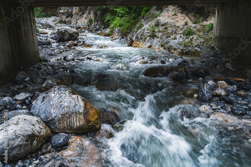 Raging river in the mountains
