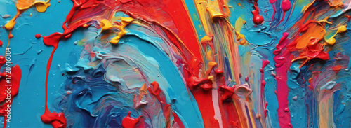 Vibrant Neon Abstract Painting – Colorful Oil & Acrylic Canvas Art with Bold Brush Strokes and Textured Palette Knife Details. Vibrant Neon Abstract Painting – Colorful Oil and Acrylic Canvas Art with