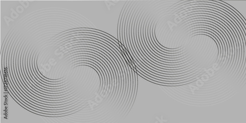 Abstract computer generated 3d illustration of a pattern of white concentric circles waving
