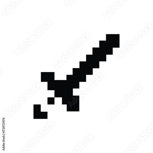  pixel sword silhouette