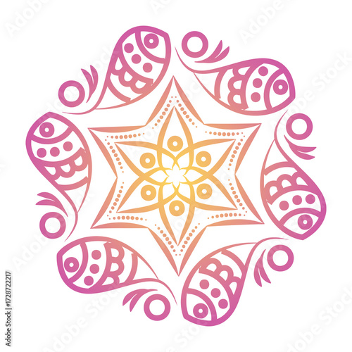 Mandala art hand-drawn